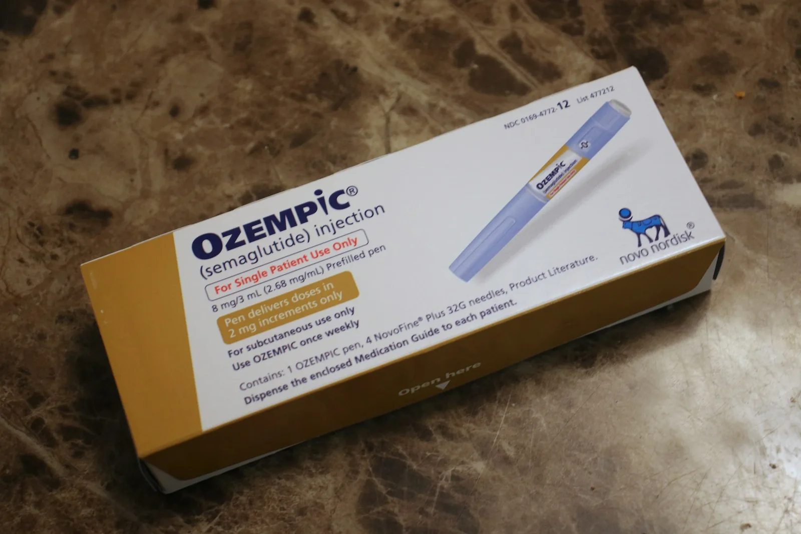 Box of Ozempic (semaglutide), one of the GLP-1 weight-loss medications
